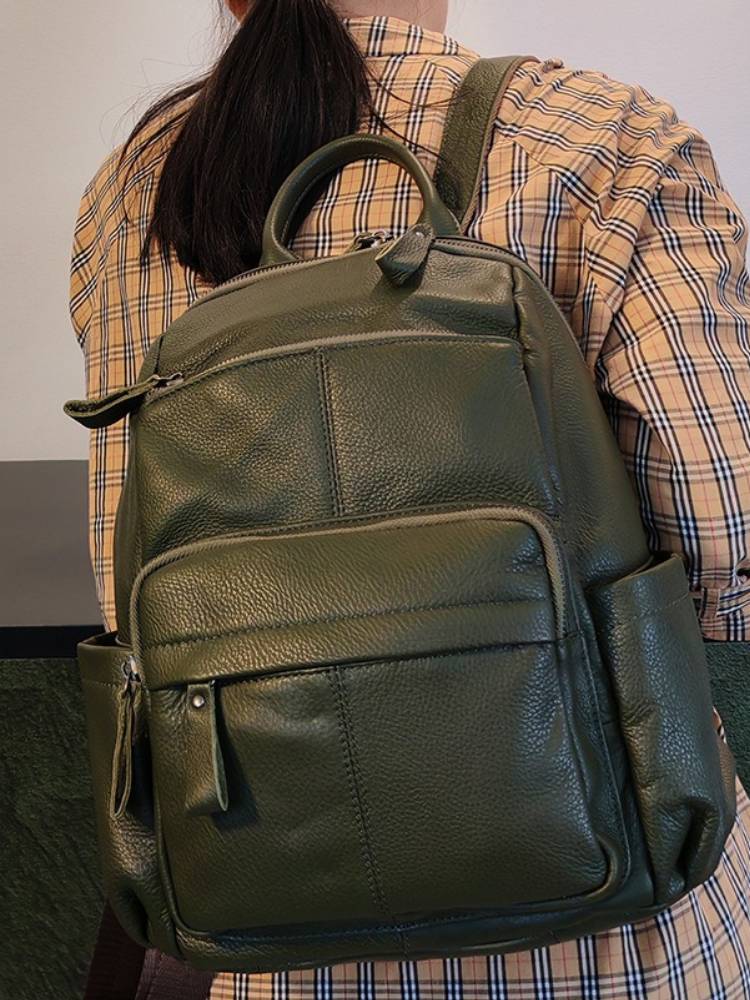 Fashion Backpack Women - Zency Top Layer Cowhide Backpack High-quality