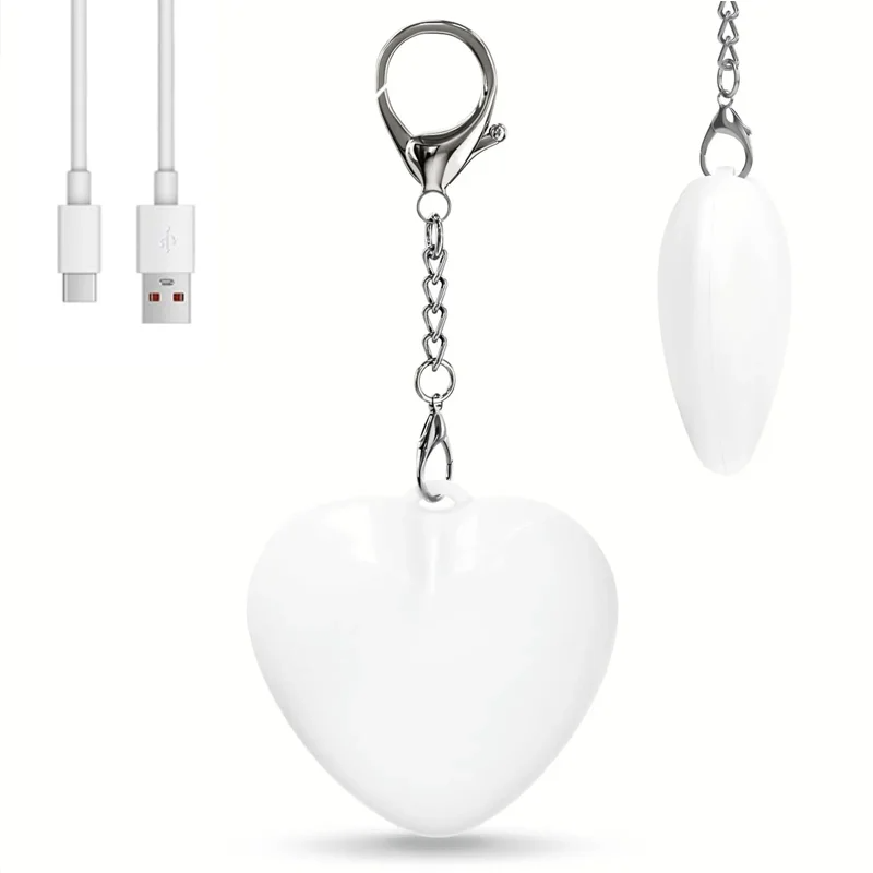 Mini Backpack Purse - Portable Heart LED Mini Keychain Lamp,
