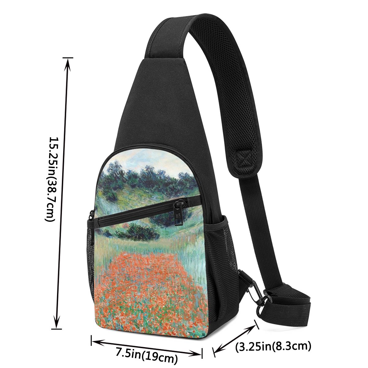 1885 Claude Monet Poppy Field  - Sling Backpack Shoulder recension och pris