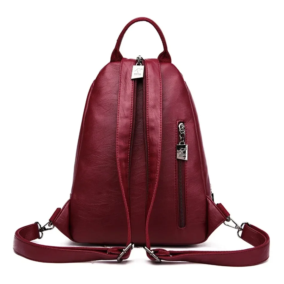 Multifunctional Women Leather  - Leather Backpack Vintage recension och pris