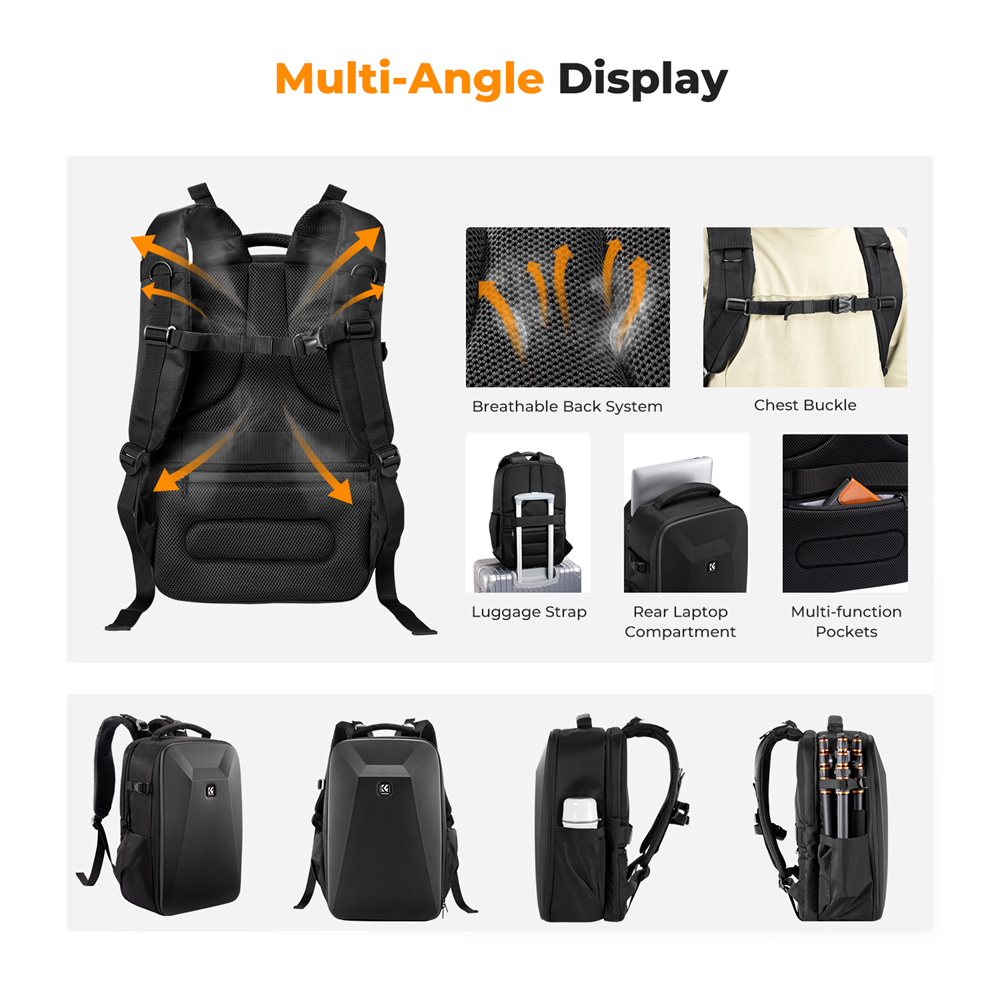 K&F CONCEPT Large Capacity Cam - Rain Cover Backpack recension och pris