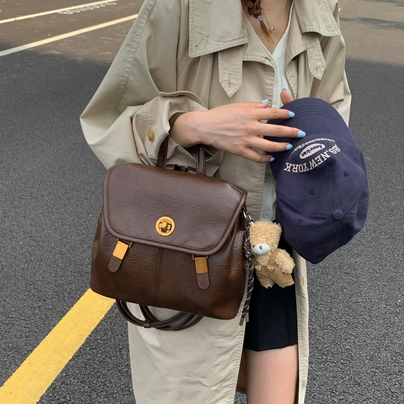 2026 Women's Vintage Brown Fau - Leather Backpack Vintage recension och pris