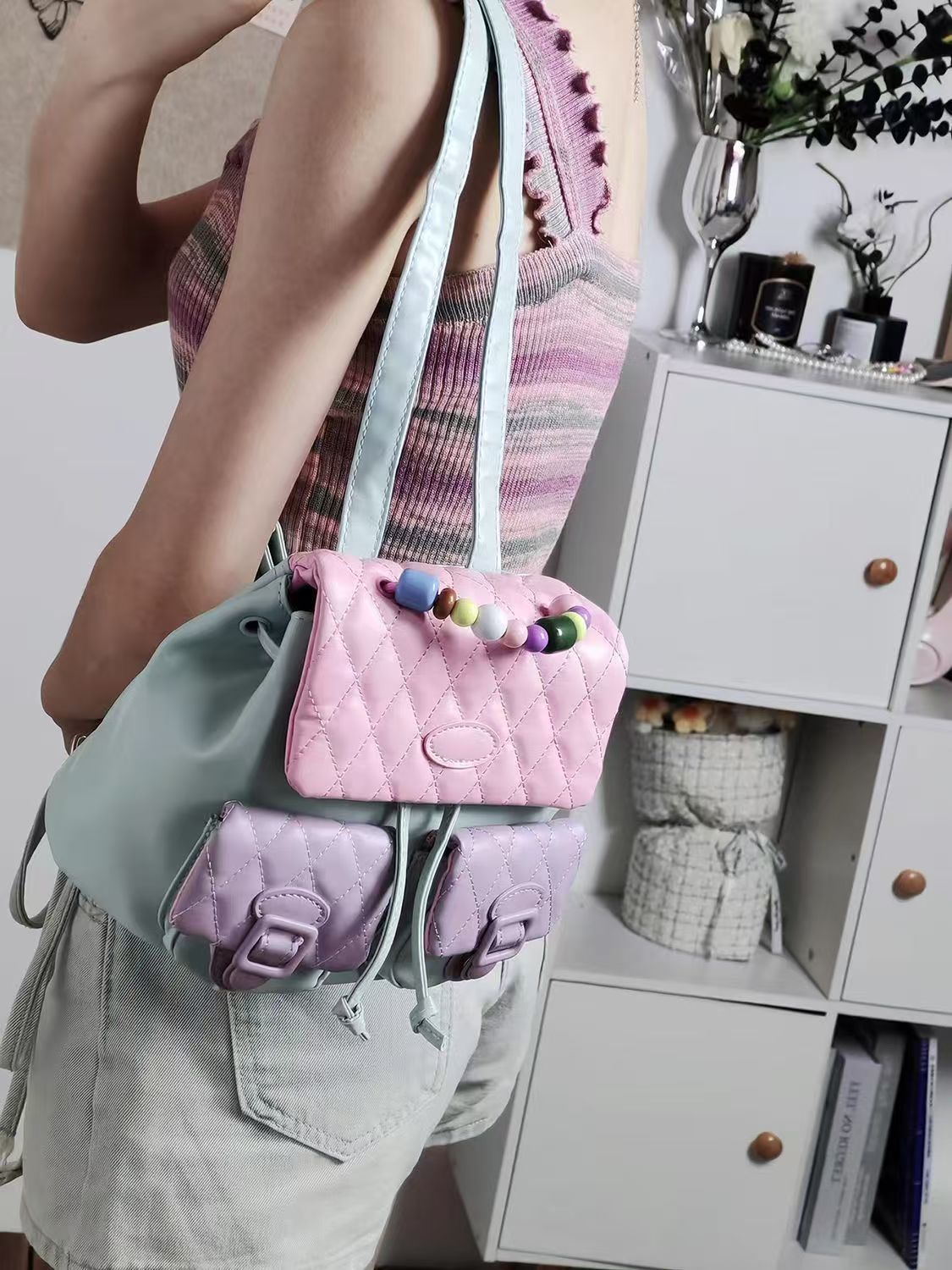 JIAERDI Sweet Cute Y2k Mochila - Leather Backpack Vintage recension och pris