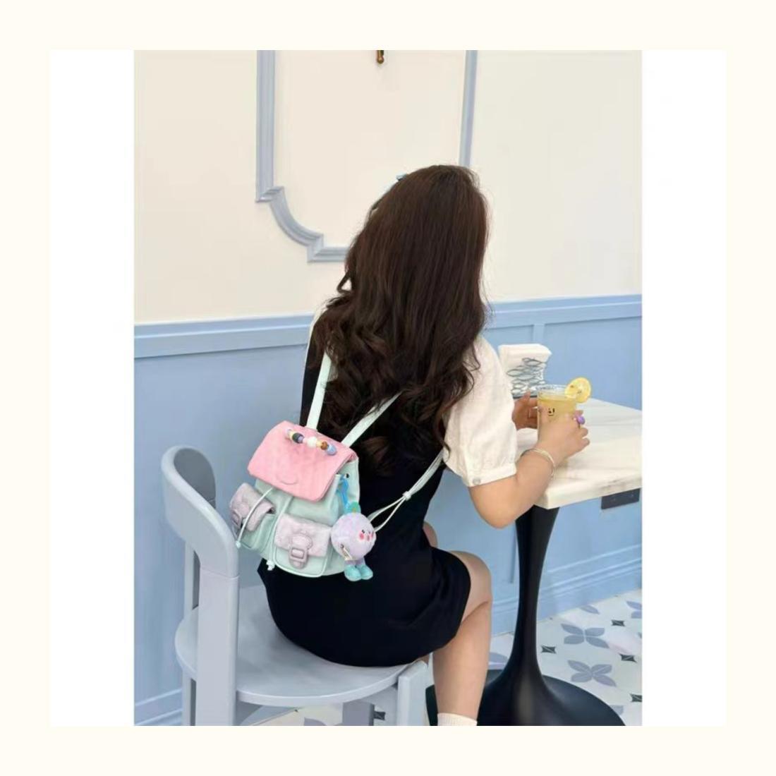 JIAERDI Sweet Cute Y2k Mochila - Leather Backpack Vintage recension och pris